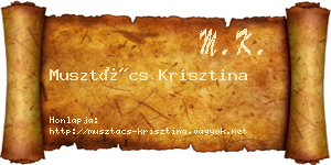 Musztács Krisztina névjegykártya