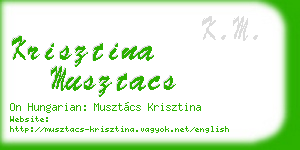 krisztina musztacs business card